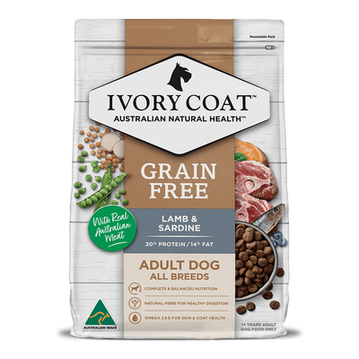 Ivory Coat Grain Free Adult Dog Food – Lamb & Sardine