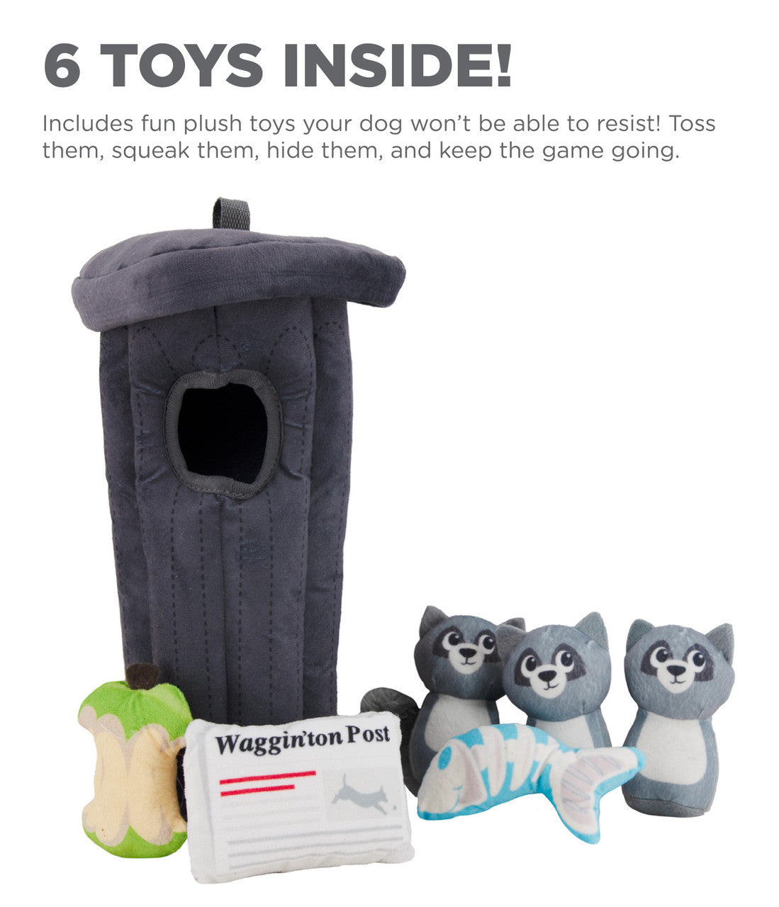 Outward Hound – Hide-A-Raccoon 2-in-1 Plush Dog Puzzle